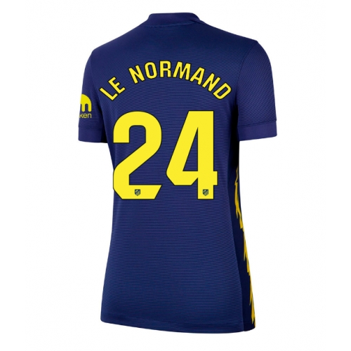 Billige Fotballdrakt Atletico Madrid Robin Le Normand #24 Replika Bortedrakt Dame 2025-26 Kortermet Billige Fotballdrakt Atletico Madrid Robin Le Normand #24 Replika Bortedrakt Dame 2025-26 Kortermet